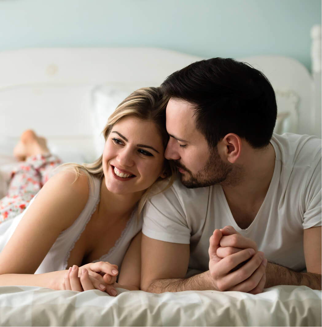 couple in the bed