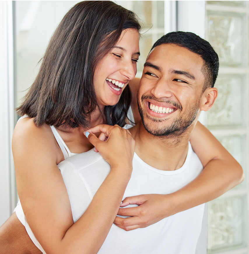 couple smiling